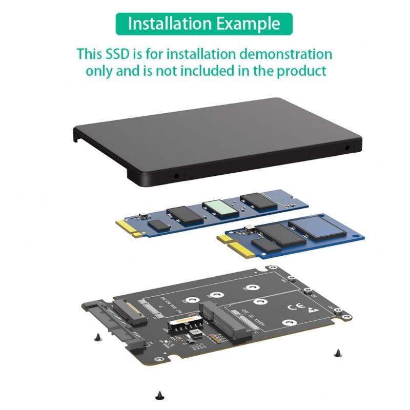 M.2 NGFF Msata SSDs To 2.5inch SATA3.0 M.2 SSDs Hard Disk Case Enclosure Protective Case for 2230 2242 2260 2280