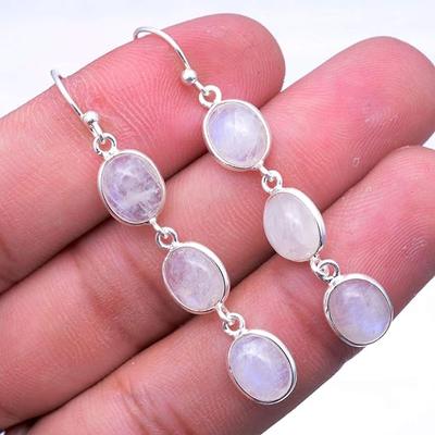 925 Sterling Silver Earring, Dangle Earring, Gift For Her, Silver Jewelry, Birthday Gift, Moonstone Earring, Women Earring