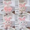 Adorable Plush Animal Keychain Realistic Bunny Doll Cute Bag Charm Stuffed Toy