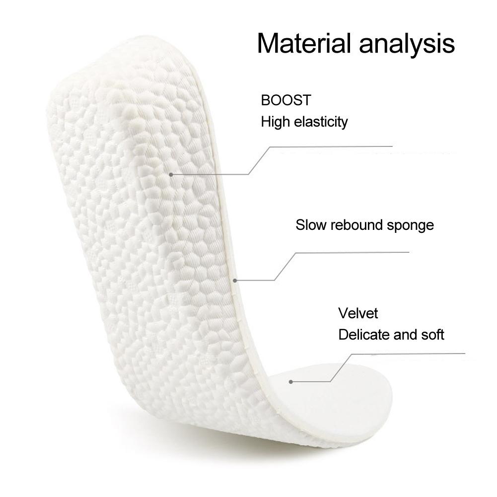 Sports Shock Absorption Increased Insole Soft Elastic Height Increase Foot Pad (2.5cm)
