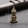 New retro brass ornament, car keychain pendant, Buddha statue safety pendant, handmade collection