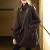 Coat for Women Autumn Winter Thickened Casual Oversize Drawstring Stand Collar Loose Fit Jacket