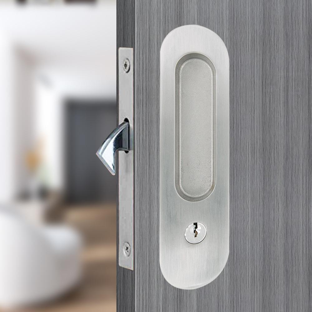 YOUTHUA Sliding Barn Door Locks Invisible Door Handle for Wooden Sliding Pocket Door Latch Furniture Hardware 17cm Door Locks