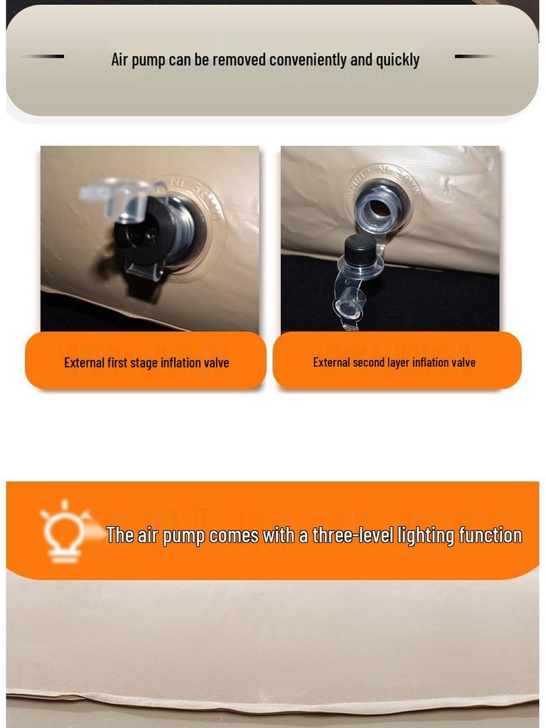 Portable Inflatable Camping Mattress - Folding Air Cushion Bed for Tent & Home Use