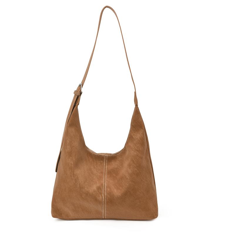 2026 New Fashi Casual Tote Faux Suede Solid Color Large Capacity Commuting Shoulder Bags Retro Waterproof Durable Bags