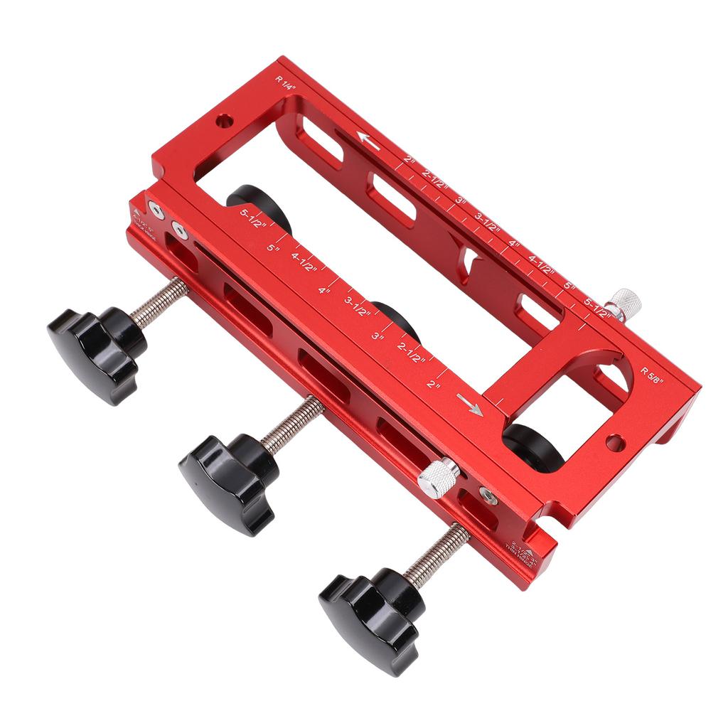 Door Hinge Jig Aluminum Alloy Template Kit for Router Adjustable Mortise Jig for 2.5in 5in Hinges