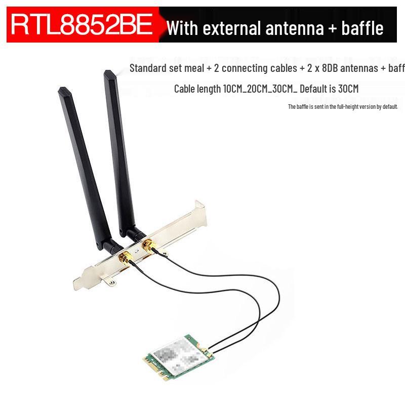 RTL8852CE/AE/BE WiFi 6E 5G Dual-Band Wireless Network Card for Desktop PCs with Bluetooth 5.3