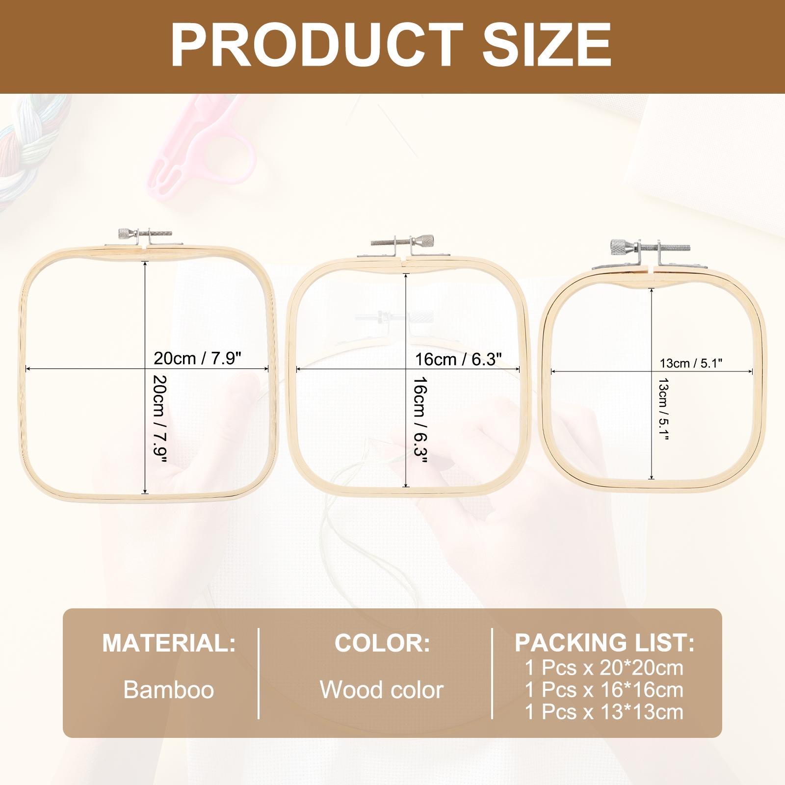 2/4 шт. Квадратные пяльцы для вышивания Регулируемые бамбуковые пяльцы для вышивки крестом Кольцо Рама для вышивания Пяльцы для вышивки иглой Швейное рукоделие Декор