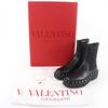 Excellent Valentino Garavani Rockstud Side Gore Leather Chelsea Boots black 37.5 Used