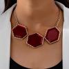 Elegant Geometric Resin Choker Necklace for Women
