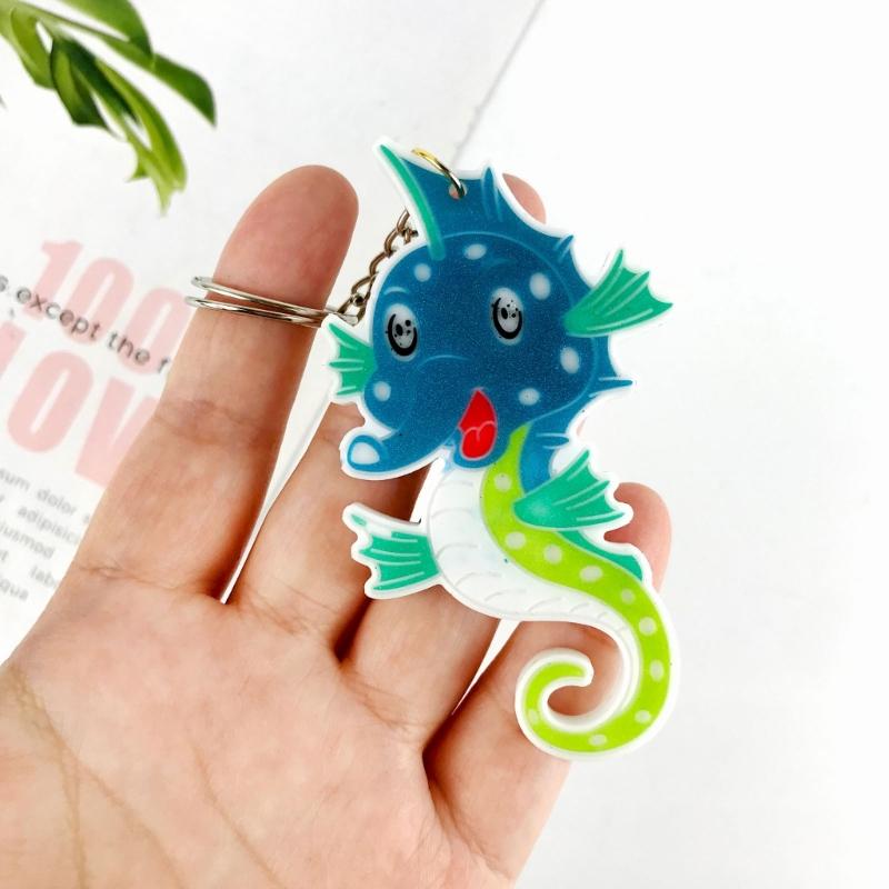 Diy Hippocampus Wind Chime Crystal Epoxy Mold Keychain Pendant Wall Hanging Curtain Wind Chime Mirror Silicone Mold