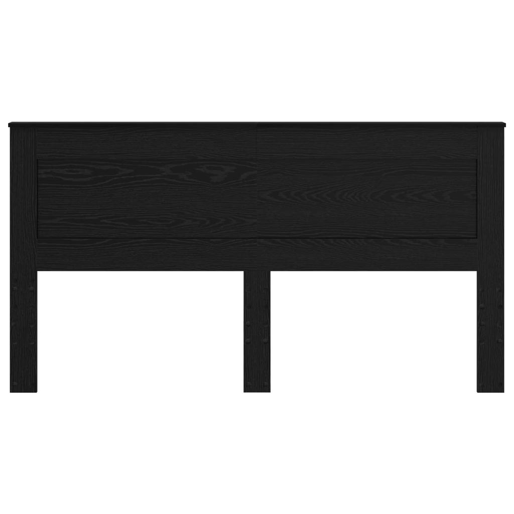 Headboard in Black Oak Look 200 cm Wood Based Material