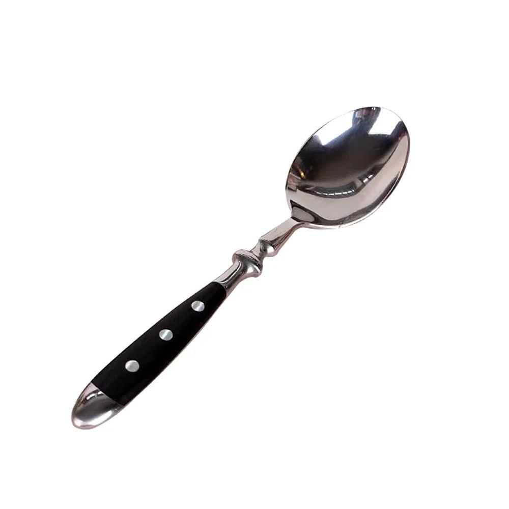 Steel Western Food Tableware Set Three Nails Knife, Fork and Spoon Practical Bakelite Black Handle Stainless Knife