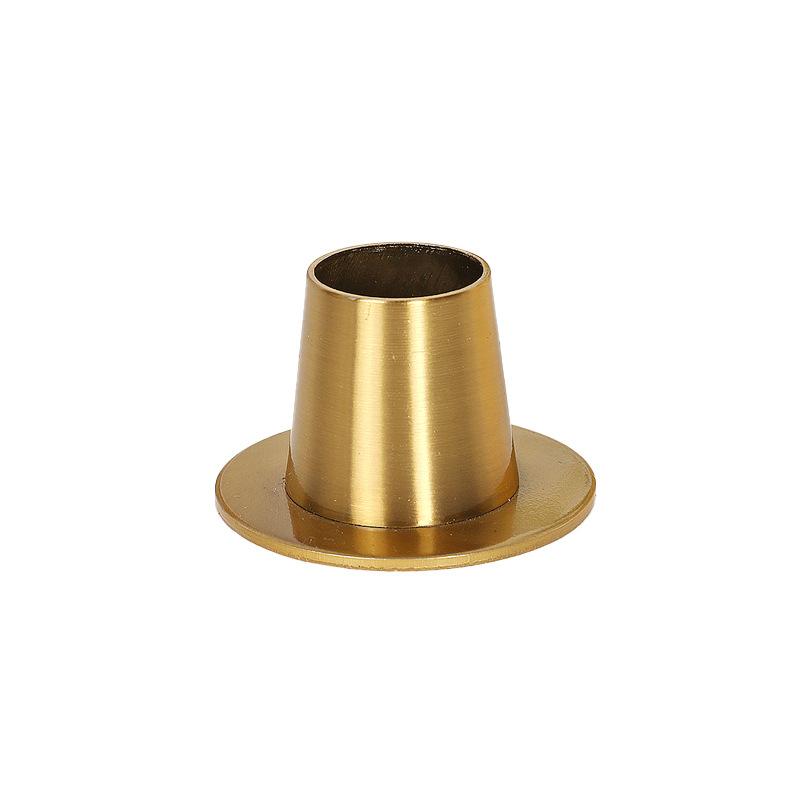 1 Stück Gold/Schwarz Metall Kerzenhalter Spitzkerzenständer 5cm Säulenplatte Minimalistisch Vintage Dekoration Esstisch Hochzeitsparty