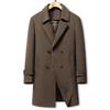 Men's Plus Size Mid-length Down Wool Blend Coat - 2025 Winter Warm Windbreaker with Loose Down Liner