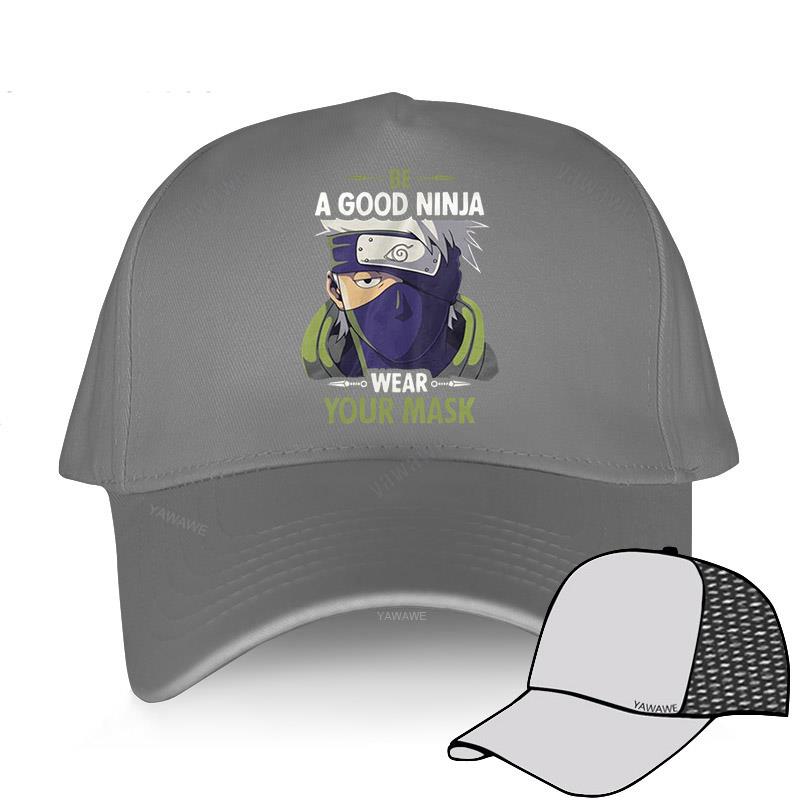 Men Cotton Baseball Cap Hip-hop Hats Anime Manga BE A GOOD NINJA WEAR YOUR MASK Fashion Adult Female Snapback Short Visor Hat