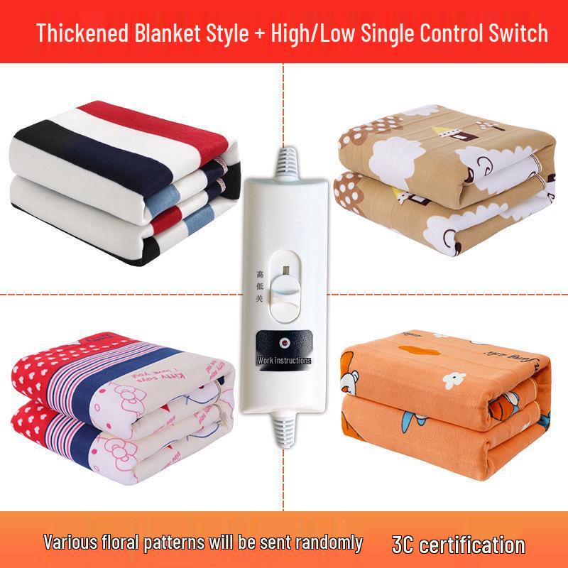Extra Large Electric Blanket with Dual Temperature Control, Perfect for Three-Person Use, Dorm Room Safe, No Radiation.