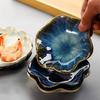 Ceramic Taste Dish Flower Shape Porcelain Nut Saucer Small Plate Mini Soy Sauce Seasoning Tableware Household Kitchen Supplies