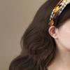 Roman Holiday~Retro Houndstooth Twist Headband Women's New Style High Skull Headband Travel Hairpin