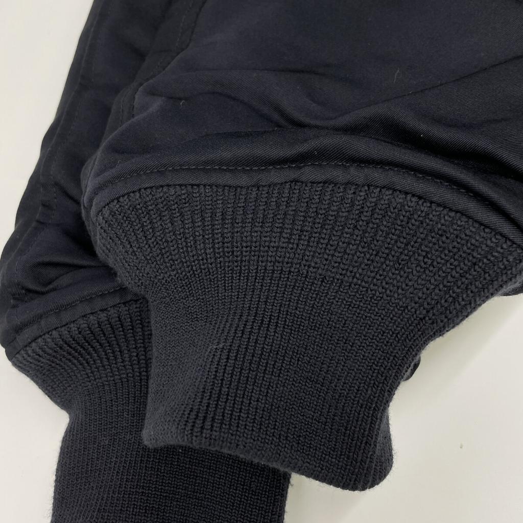 COMOLI U03-04005 Black Silk Nylon MA-1 Jacket 3 blackUsed