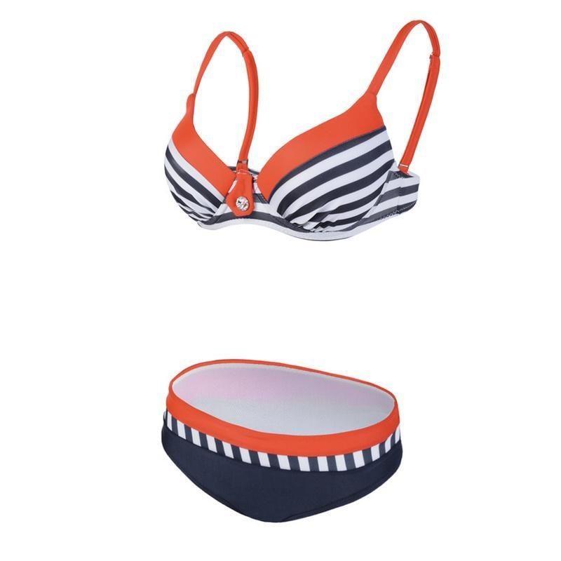 Trendy 2018 Fashion Bikinis Set For Women With Push-up Padded Design And Polka Dots