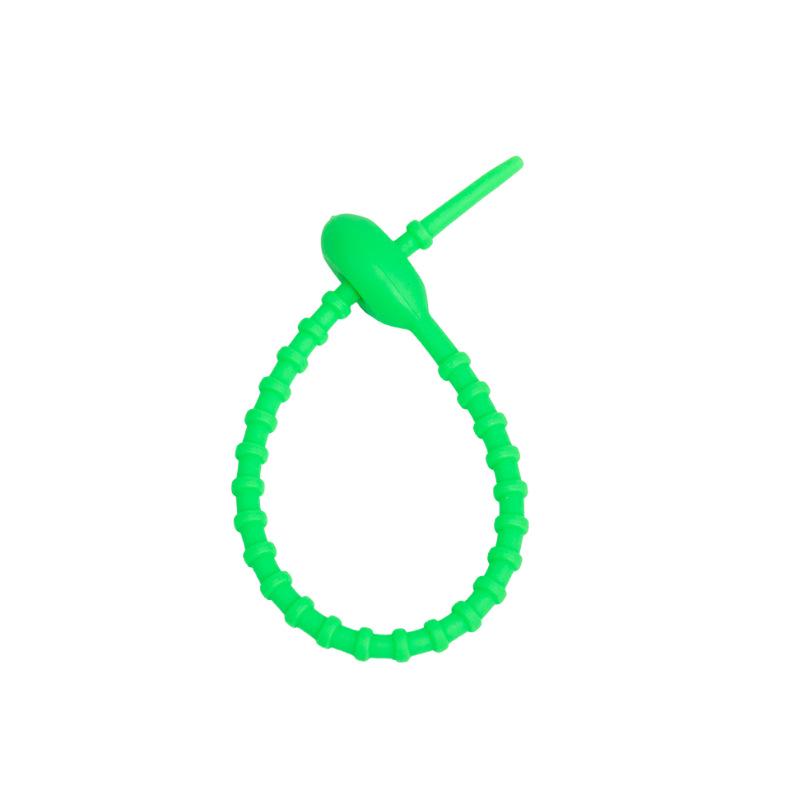 Colorful Silicone Tadpole Cable Tie: DIY Keychain, Trendy Toy, Bag Strap & Lanyard Winder