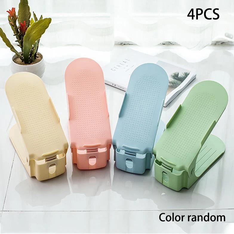 

Регулируемая полка для обуви, утолщенная подставка для обуви, плоское дно, органайзер для обуви на высоком каблуке, экономящий место для гостиной, прихожей, двухслойный