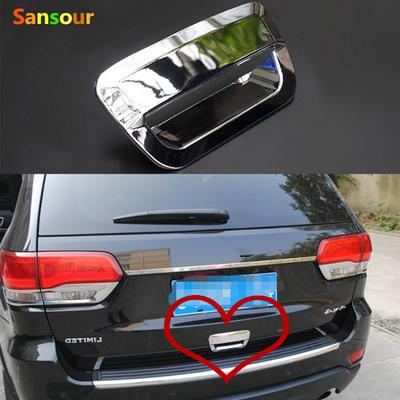 Sansour For Jeep Grand Cherokee 2014-2018 Rear Trunk Tailgate Door Handle Bar Cover Frame Sticker Trim Car