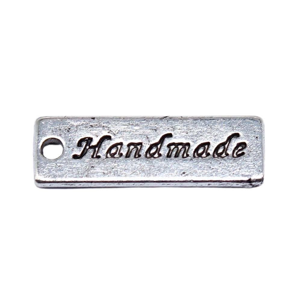 

40шт Подвески ручной работы Подвески Античное Серебро Цвет Цинковый Сплав 17X6мм