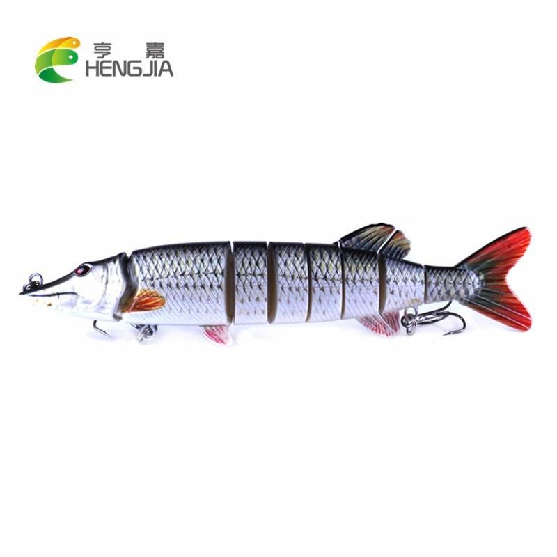 

1шт HENGJIA 7-сегментні з’єднані приманки для риболовлі на гольян Гачок для снастей для морської риболовлі 8 дюймів/2,4 унції