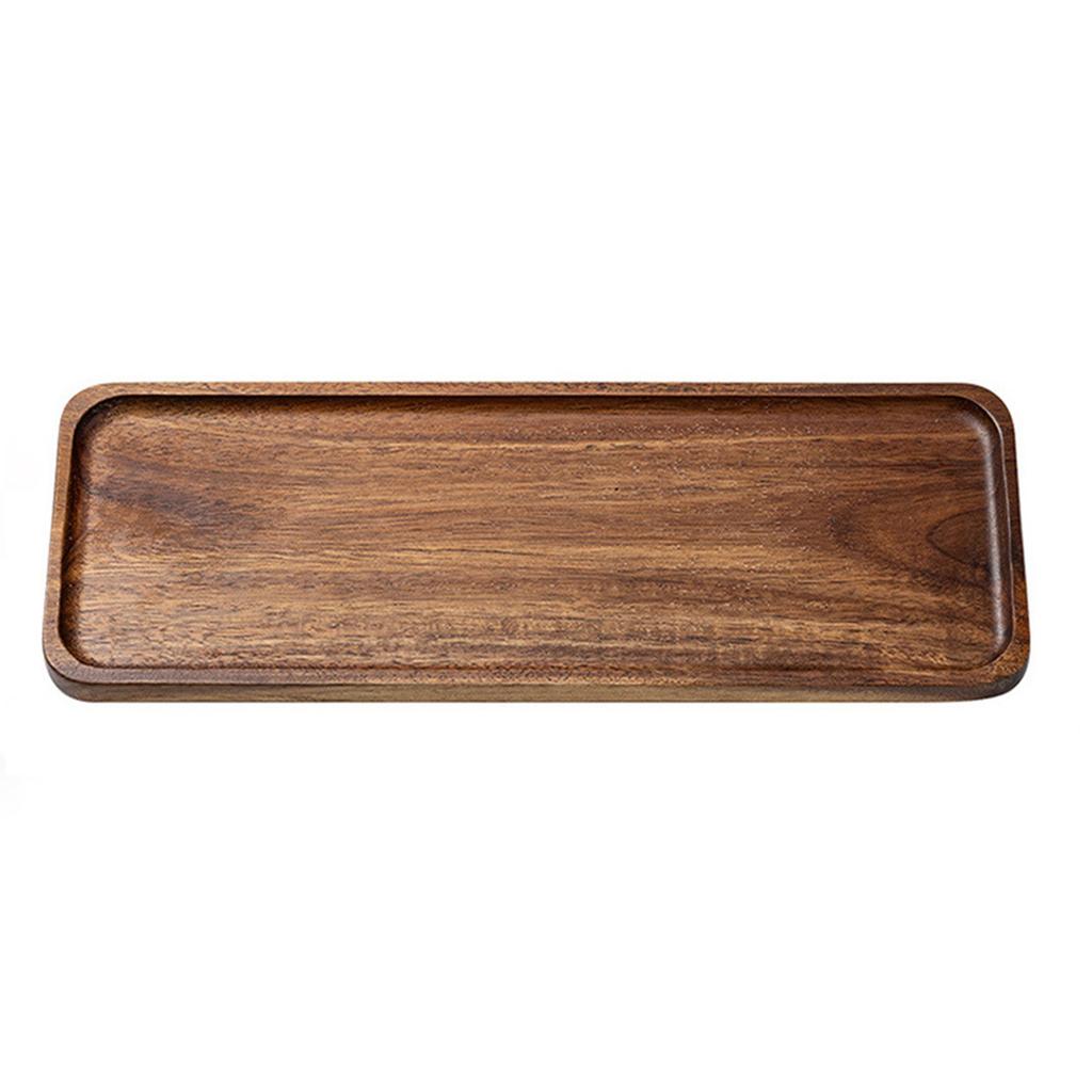 Rectangular Wooden Serving Tray for Steak Pizza Cake Plates Long Dining Tray Suitable for Tabletop Use and Food Presentation