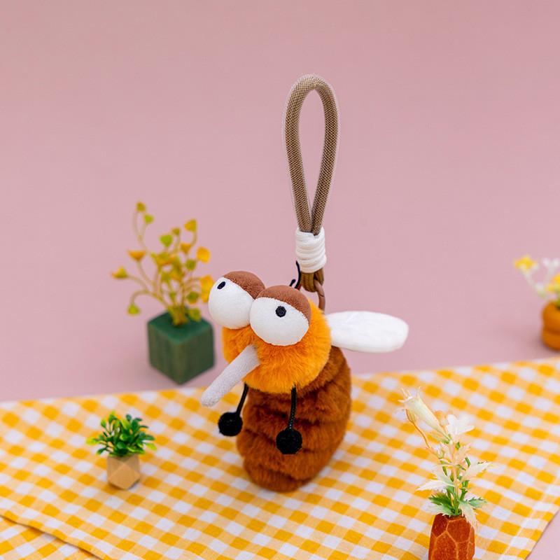 Insect Plush Doll Series Fly Stuffed Toy For Bag Charm And Collecting