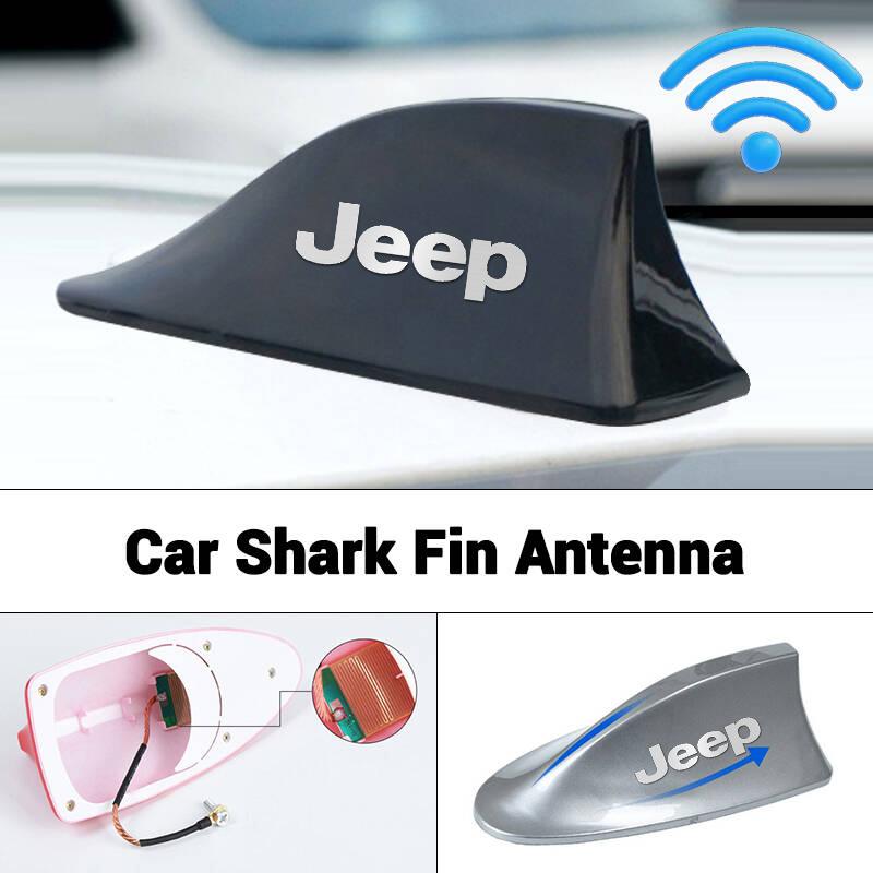 Car External Shark Fin Antenna for Jeep Grand Cherokee Wrangler Renegade Compass Patriot Radio Signal Aerial Accessories AJU1