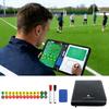 Pure Vie Soccer Tactics Board with Zipper Case, Portable, 26 Magnetic Pieces (2 Colors), Foldable, Half/Full Size, 30 Sheets of Memo Paper, Waterproof