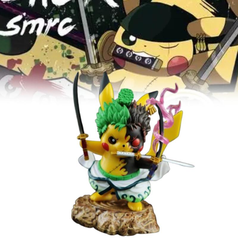 One Piece Roronoa Zoro Pikachu Action Figures Model Toy Desktop Gift Decoration