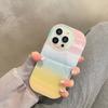 Rainbow Color Gradual Change Halo Dyeing Phone Case For Iphone 13 11 12 14 Pro Max Shockproof Lucky Cover Funda