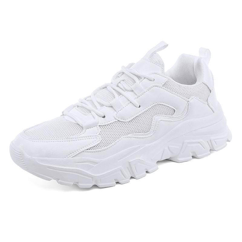 Ultra-light mesh breathable couple shoes inner height increase lightweight dad shoes comfortable casual sports shoes