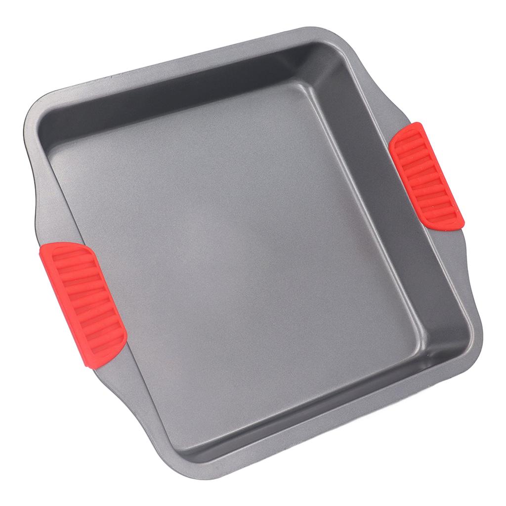 Baking Sheet Dual Red Silicone Handle Inadhesive Coating Carbon Steel Dishwasher Safe Deepened
