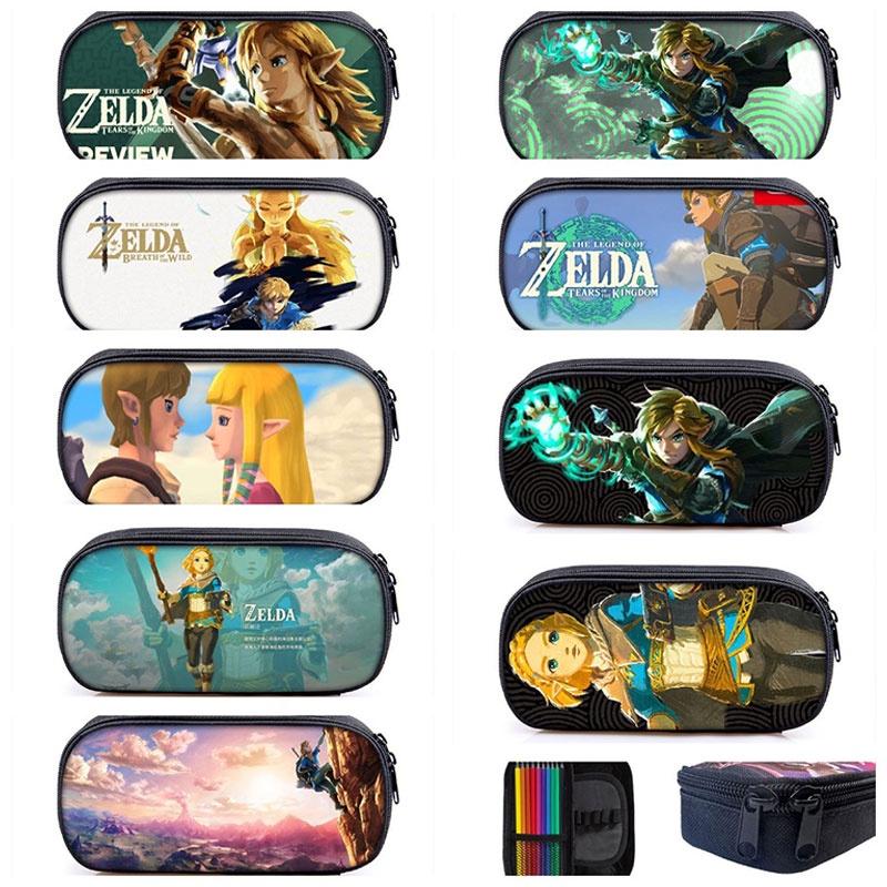Legend Of Zelda Kingdom Tears Cartoon Pencil Case Durable And Breathable Polyester Material