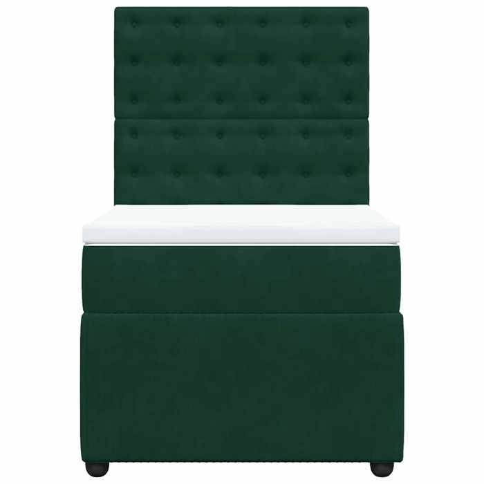 Maison Exclusive - Sommier à lattes de lit avec matelas Vert foncé 100x200 cm
