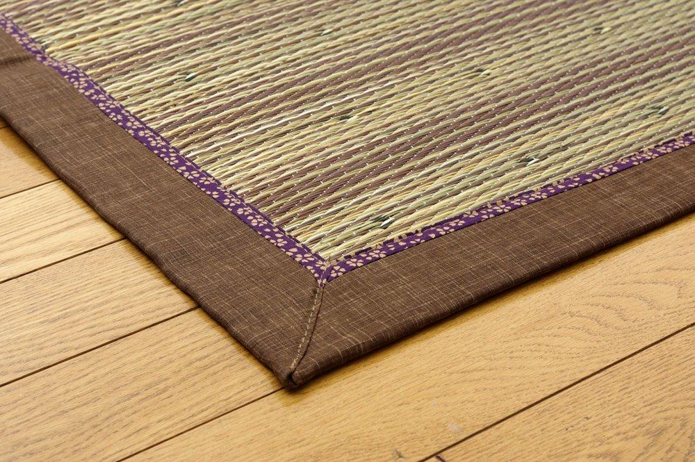 IKEHIKO Corporation Igusa Rug/Carpet, 2 Tatami Mats, "DX Kyoto Story," Brown, Approx. 191 x 191 cm (Backing: Non-woven Fabric)