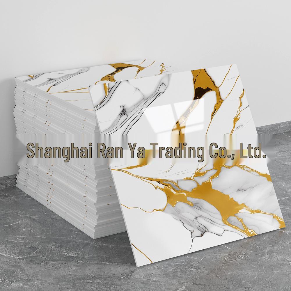 30x30 Self-Adhesive Imitation Marble and Aluminum Wall Tile Sticker