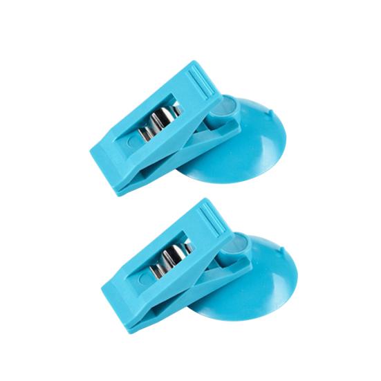 2Pcs Car Window Sucker Clip Hook Sun Shade Curtain Cloth Card Ticket Holder