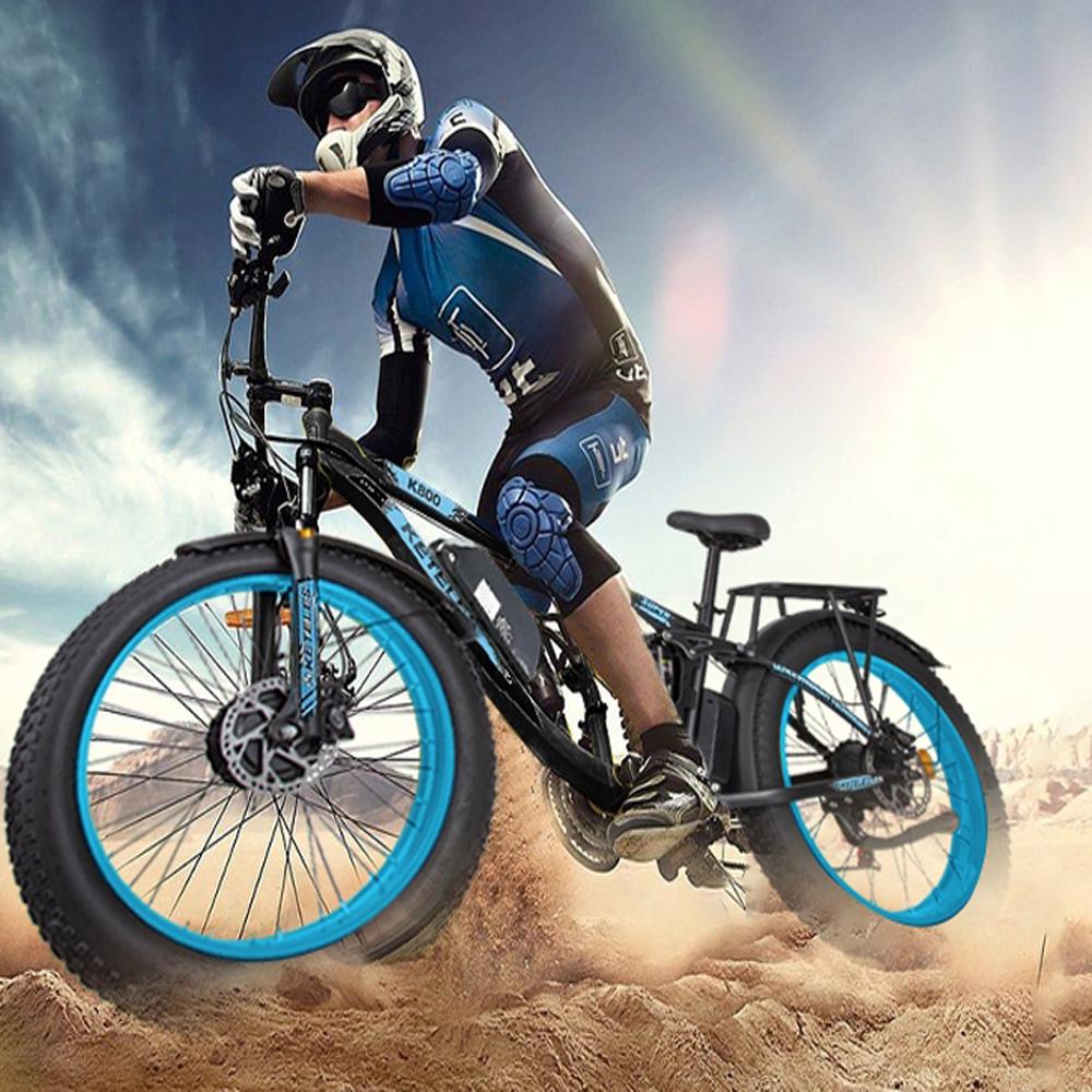 Electric Bicycle KETELES K800 1000Wx2 Dual Motor Electric Mountain Bike Top Speed 55Km/h 48V 23AH Max Range 100Km Load 150Kg 4 Colors