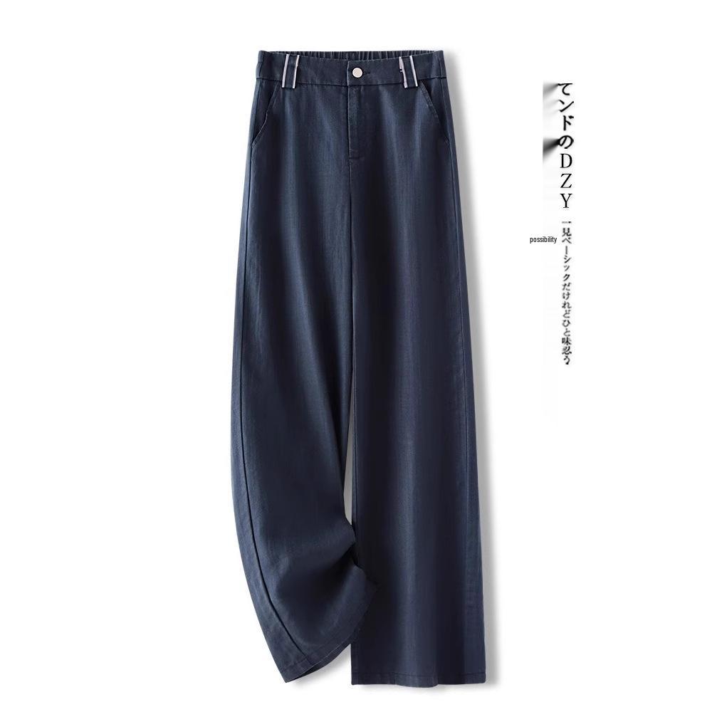 2025 Women's Summer Slimming Cotton Linen Wide-Leg Pants