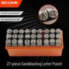 27-Piece Steel Letter and Number Punch Set for Leathercraft