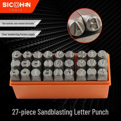 27-Piece Steel Letter and Number Punch Set for Leathercraft