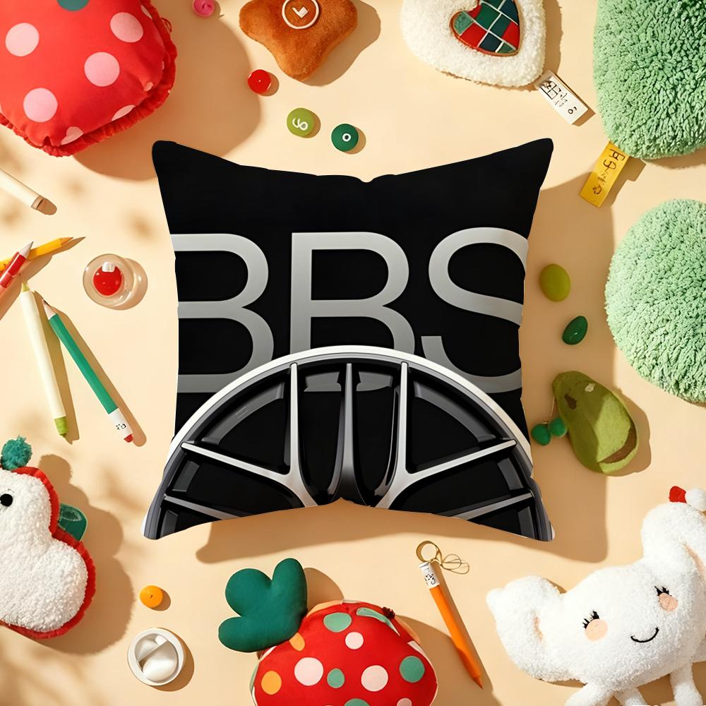 B-Bbs-Sb Racing Pillow Case Plush Fabric Soft Double-Sided Printed Sofa Warm Winter Home Gift Cushion Cover