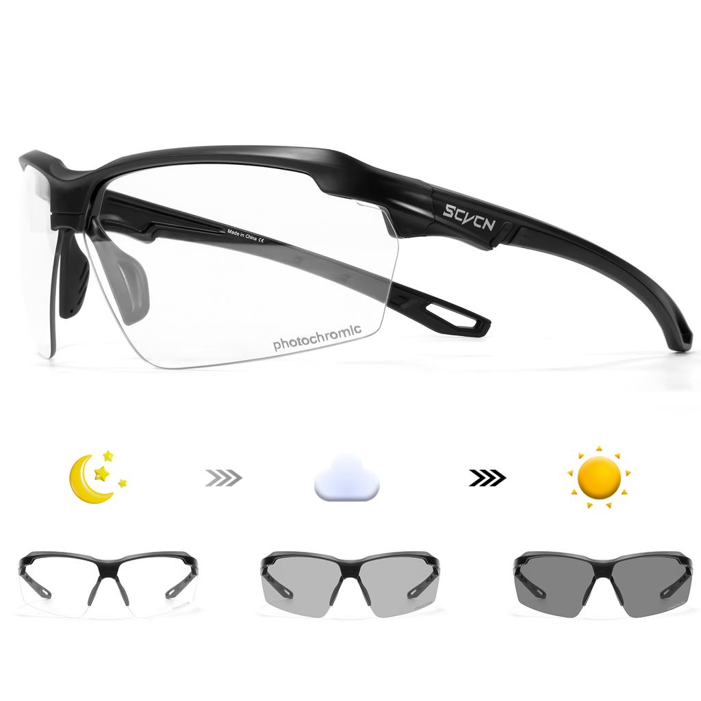 SCVCN Photochromic Cycling Glasses UV400 Outdoor Sports Running Glasses Men MTB Cycling Sunglasses Women Road Bike Glasses
