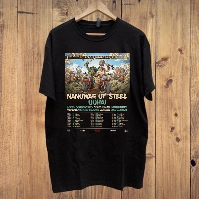 

Nanowar Of Steel Band Across Europe Tour 2026 Black S to 5XL Tee Shirt AA984 Unisex T-Shirt XXXL